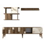Hanah Home Mueble de TV Madrid - Blanco y nogal